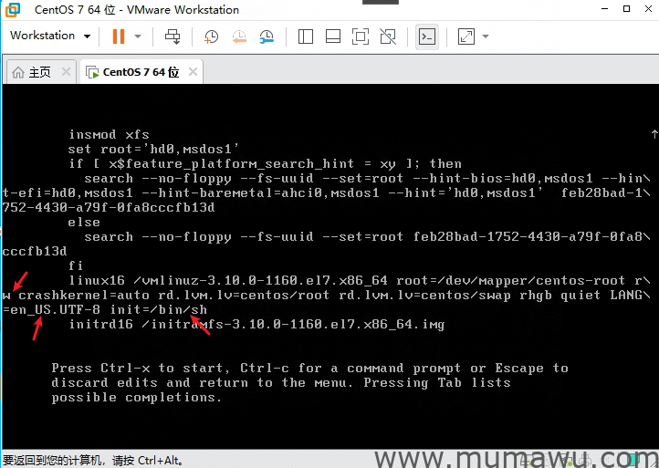 图片[3]-Centos 7.6 找回Root 密码并修改IP地址-木马屋